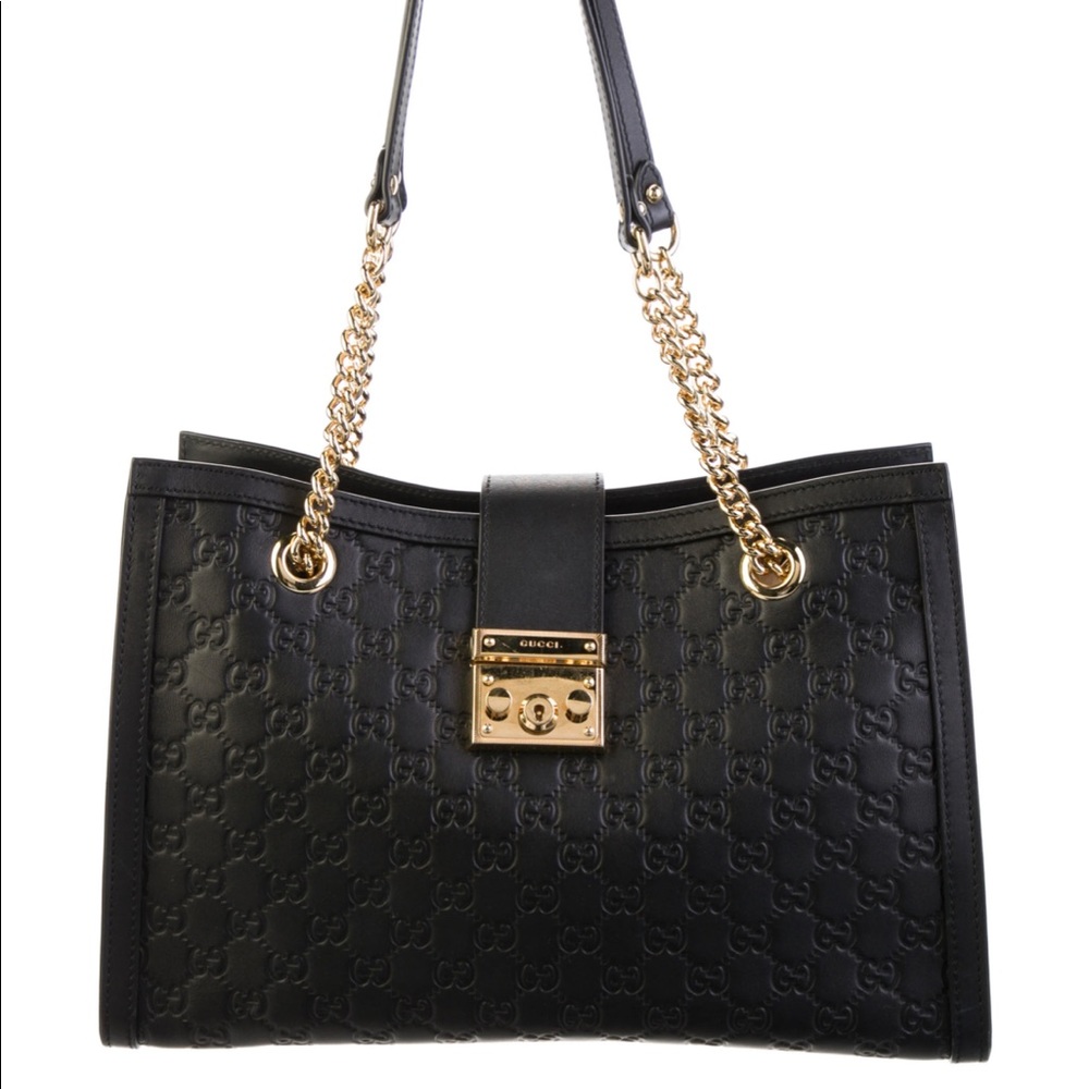 NIB GUCCI TOTE PADLOCK GUCCISSIMA MEDIUM SHOULDER BAG